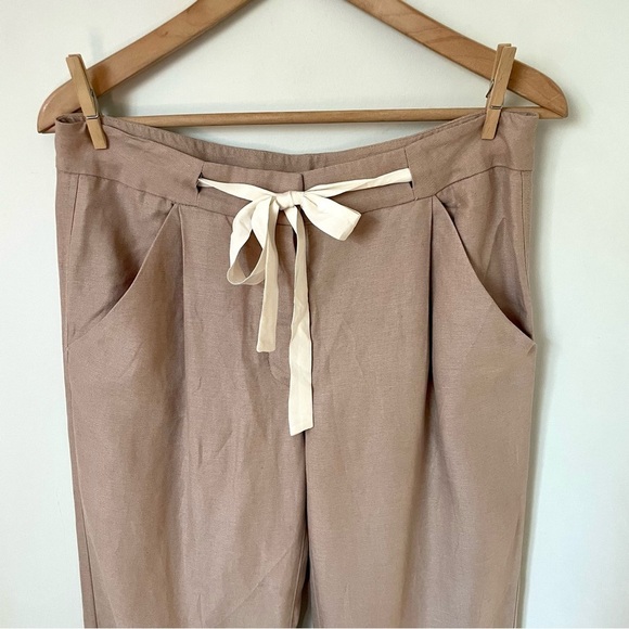 Aritzia  Wilfred Linen Allant Pant Taupe - Picture 5 of 12
